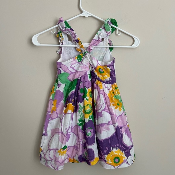 Janie & Jack Purple Floral Dress Size 4 - Picture 4 of 5